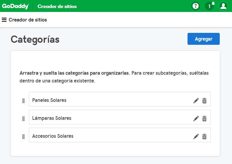 Paso 5 Agregar categorías de productos - como crear una tienda virtual