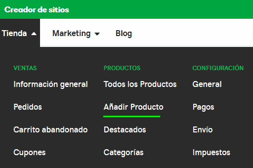 Paso 6 Crear los productos - como crear una tienda virtual