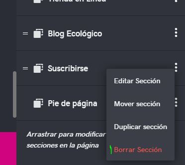 como-crear-un-blog-paso-3-borrar-secciones-creador-de-sitios-godaddy