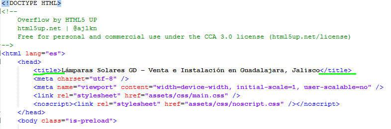 Paso 4 Establecer el titulo de la pagina HTML - como crear una pagina web en html