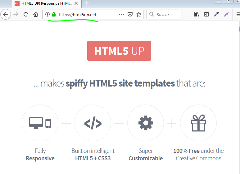 crear una pagina web en html con html5up