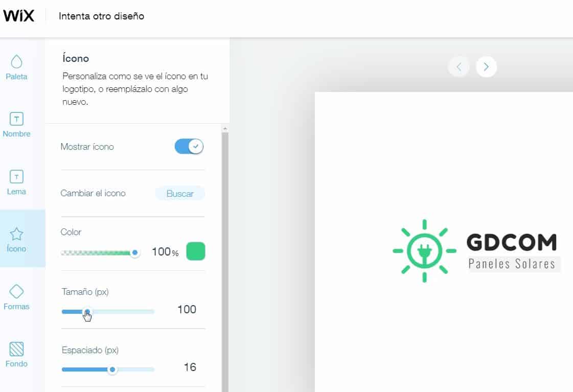 Personaliza tu logotipo con el editor wix