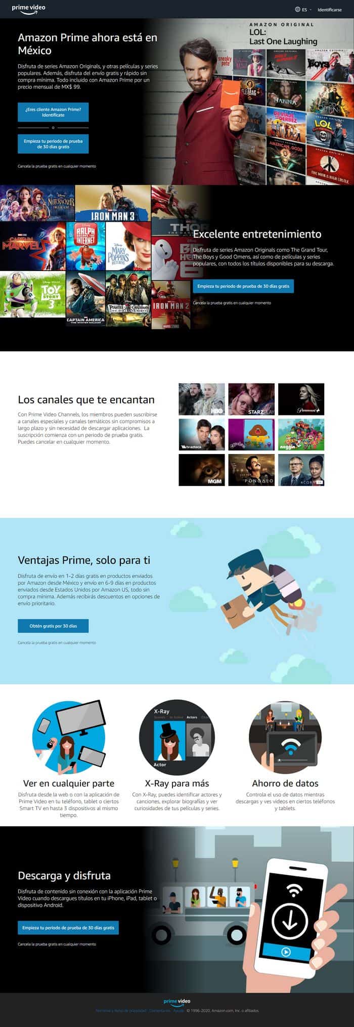 como hacer una landing page ejemplo amazon primer video pagina de aterrizaje