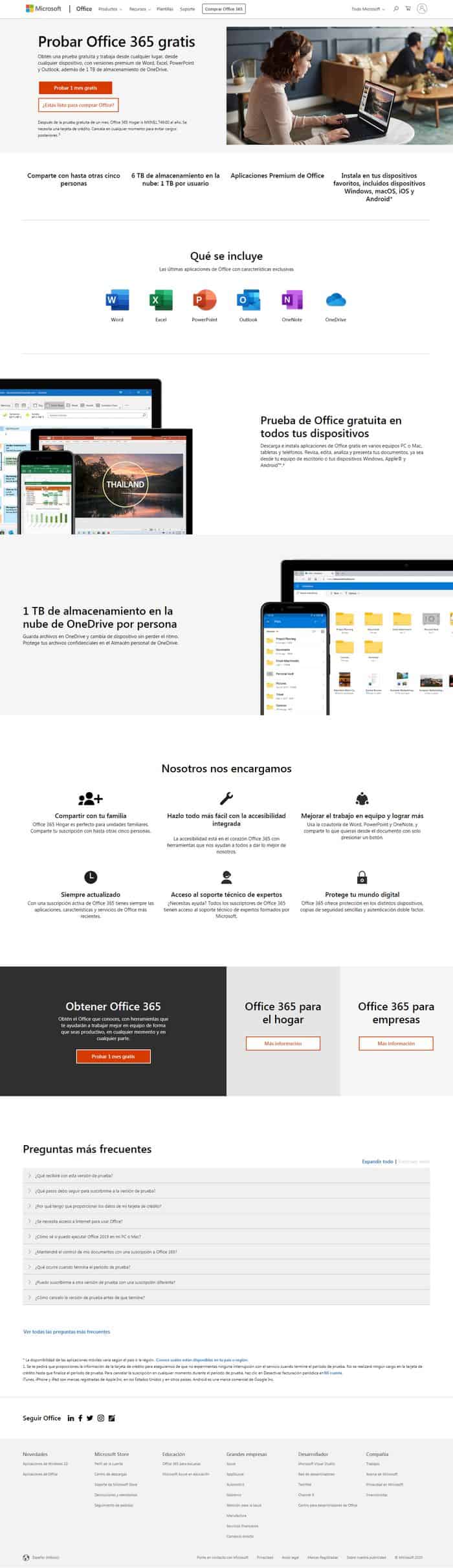 como hacer una landing page ejemplo microsoft 365 prueba gratis pagina de aterrizaje