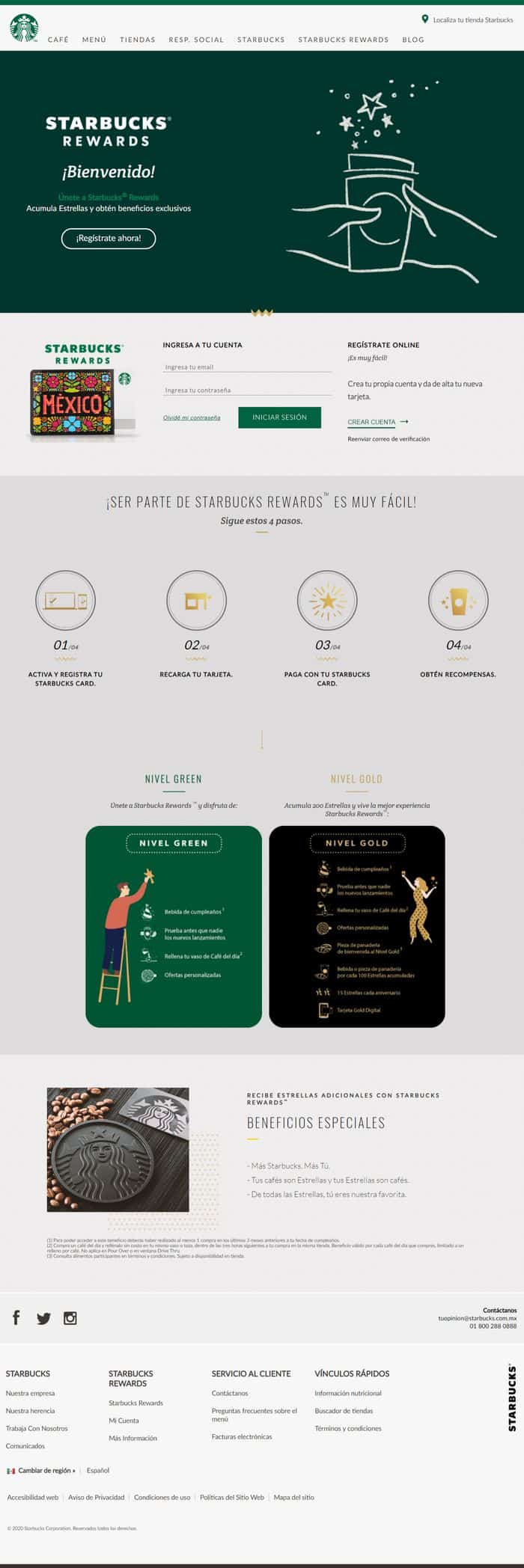 como hacer una landing page ejemplo starbucks rewards pagina de aterrizaje