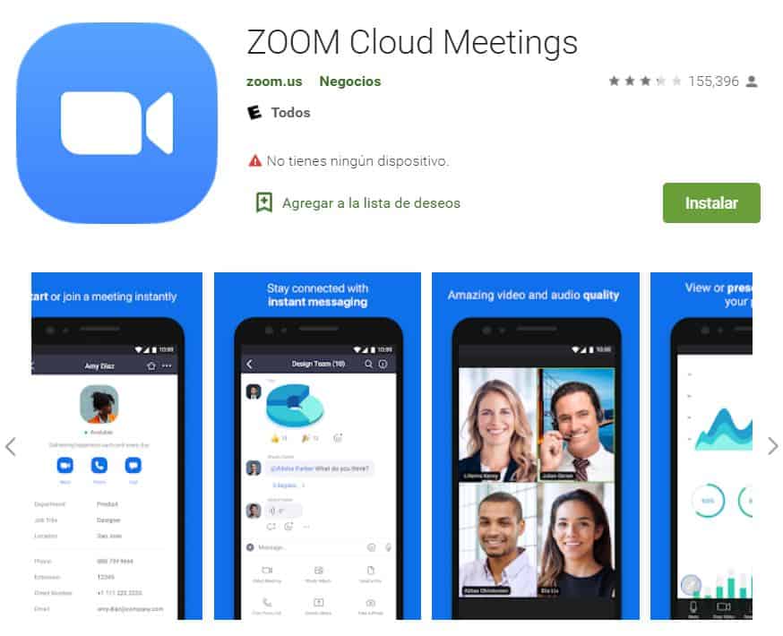 Aplicación Móvil Zoom App
