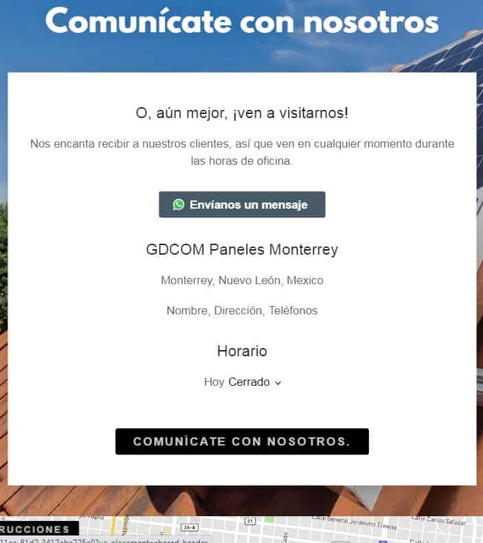 Cómo crear una sección de contacto con formulario y mapa de Google en tu página web