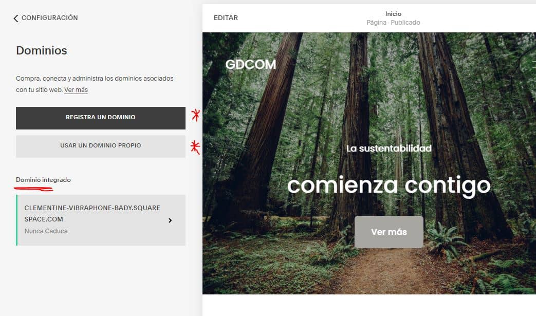 Conecta un dominio a tu pagina web