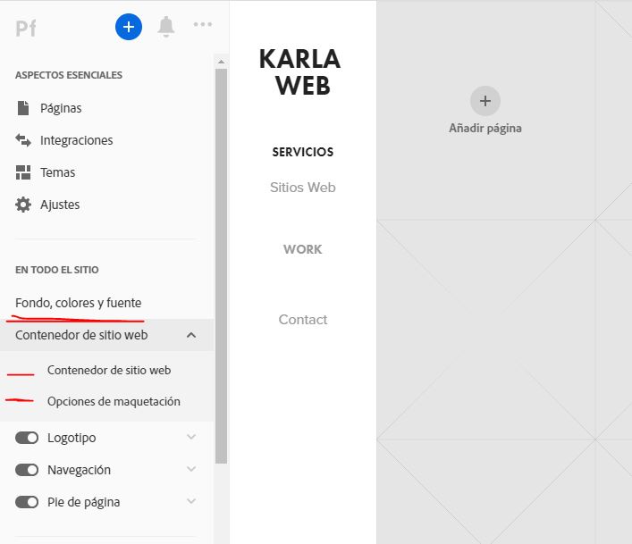 Personaliza los colores y el diseño de tu página web