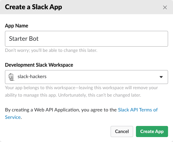 Crear un formulario de la aplicación Slack llenado