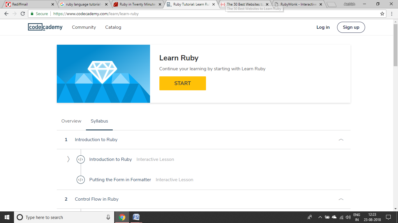 Tutorial de Codeacademy Ruby