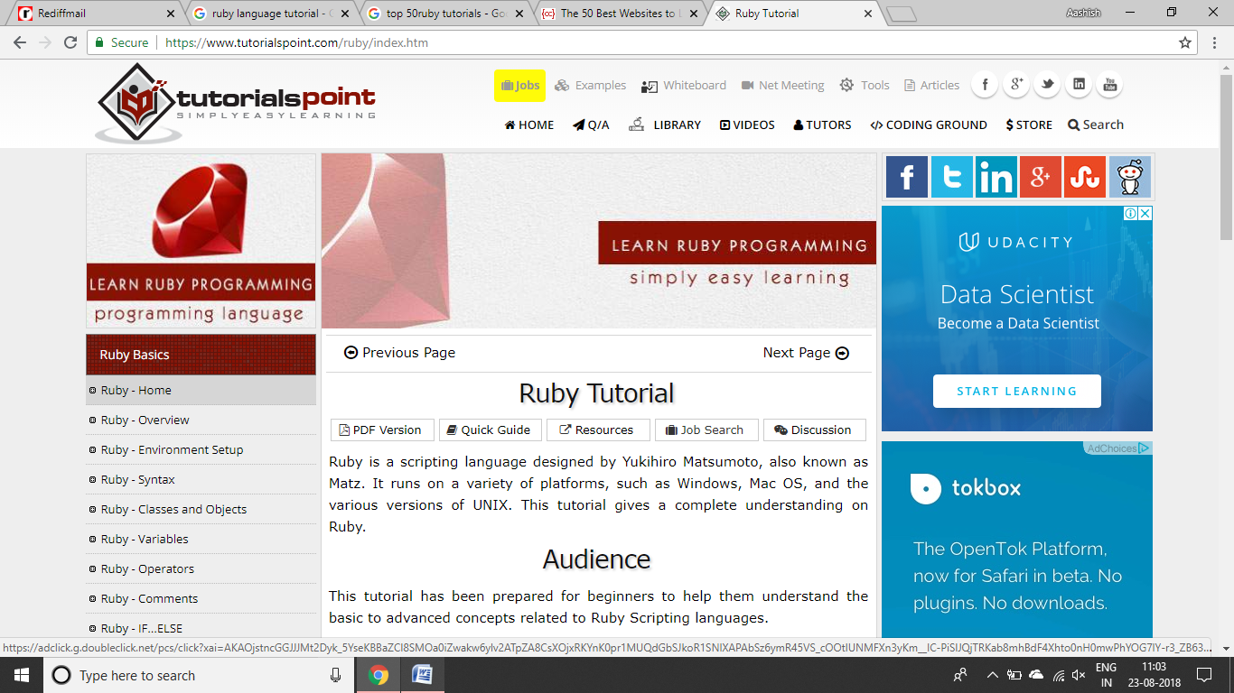 Tutoriales de Point Ruby