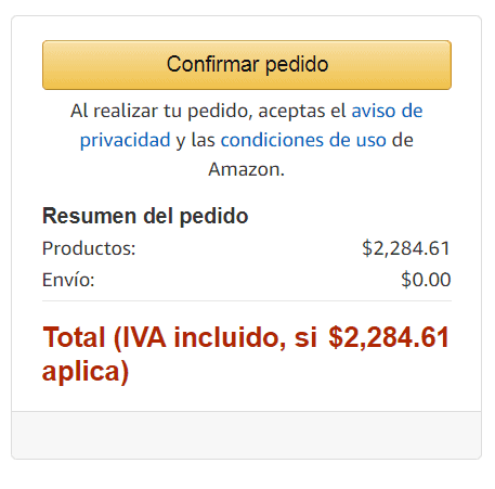 paso 6.5 confirma tu pedido