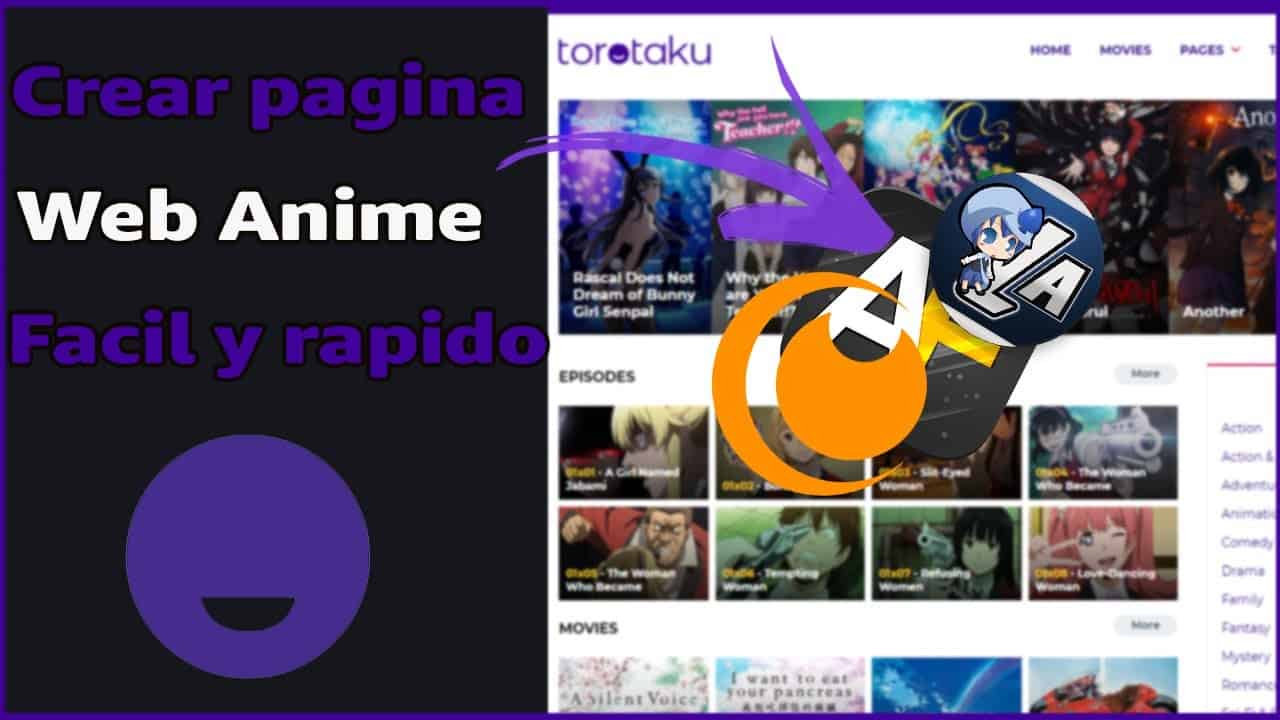 COMO Crear Una WEB PARA VER ANIME Como Anime flv Y Crunchyroll