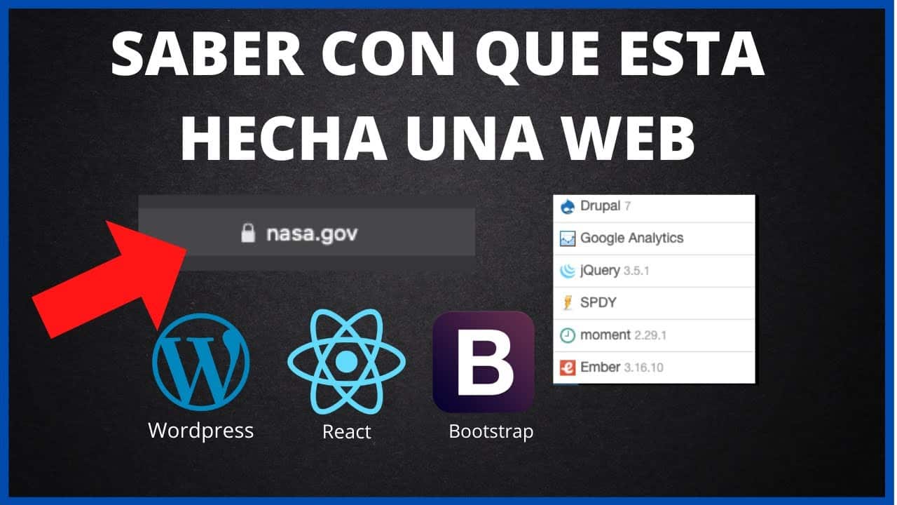 Como SABER con que esta HECHA una WEB - CMS Wordpress, Joomla, Drupal, Shopify, React, Bootstrap