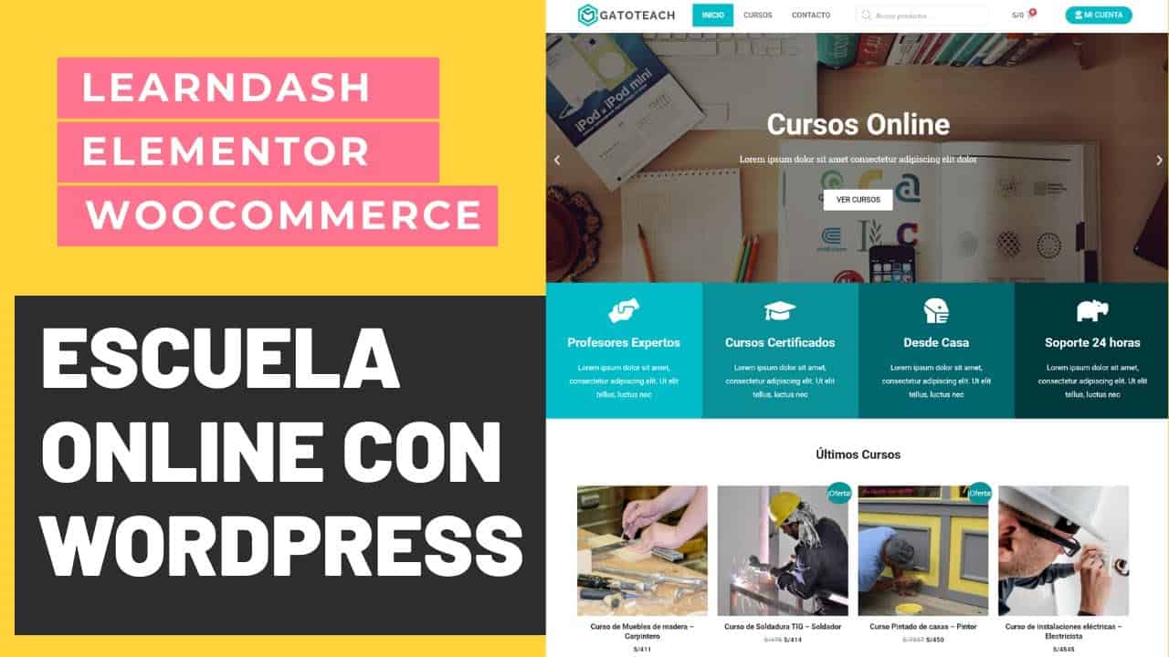 Crea una Academia Online en WordPress con Learndash y Elementor Completo 2021