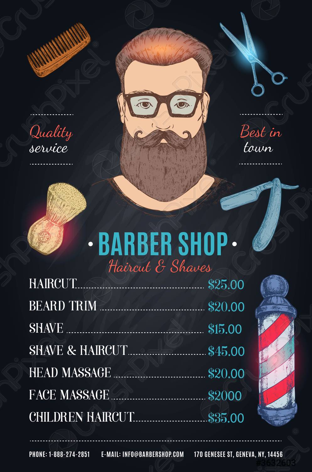 Cartel para Barberia 11496