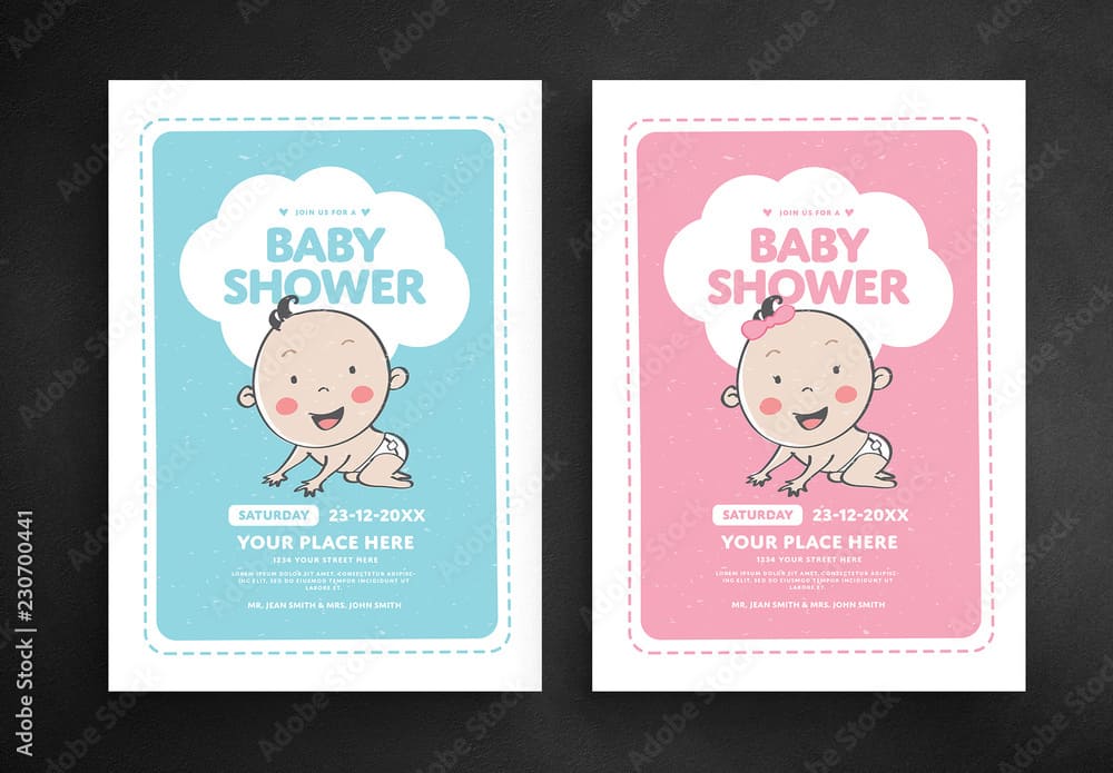 Flyer para Baby Shower 12184