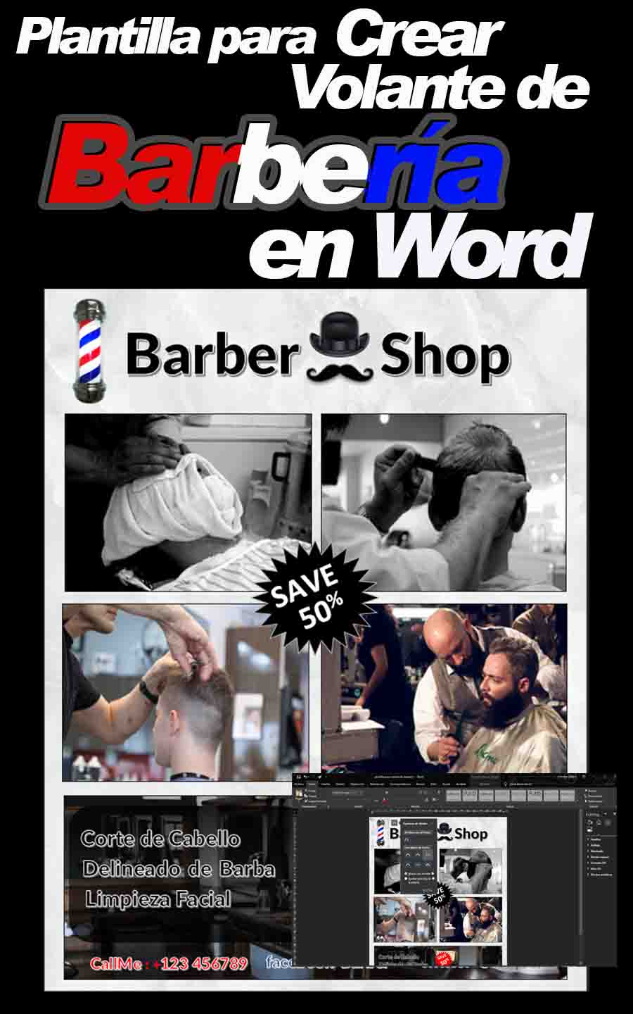 Flyer para Barberia 12177