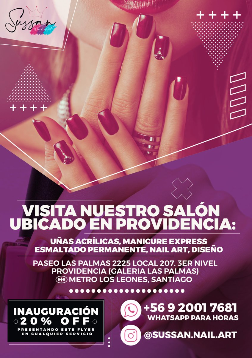 Flyer para Unas Nail Art 12269