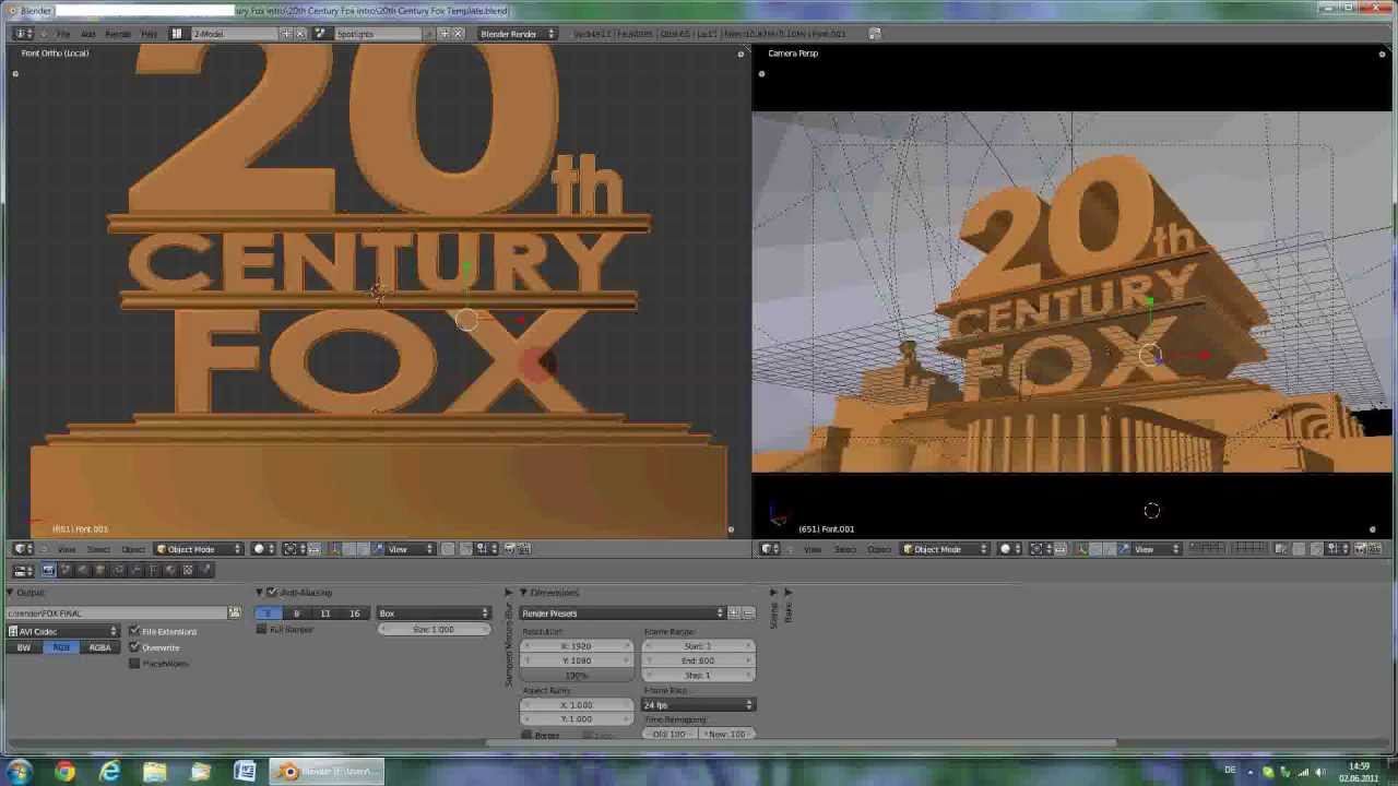 Intro de Century Fox con Blender 15903