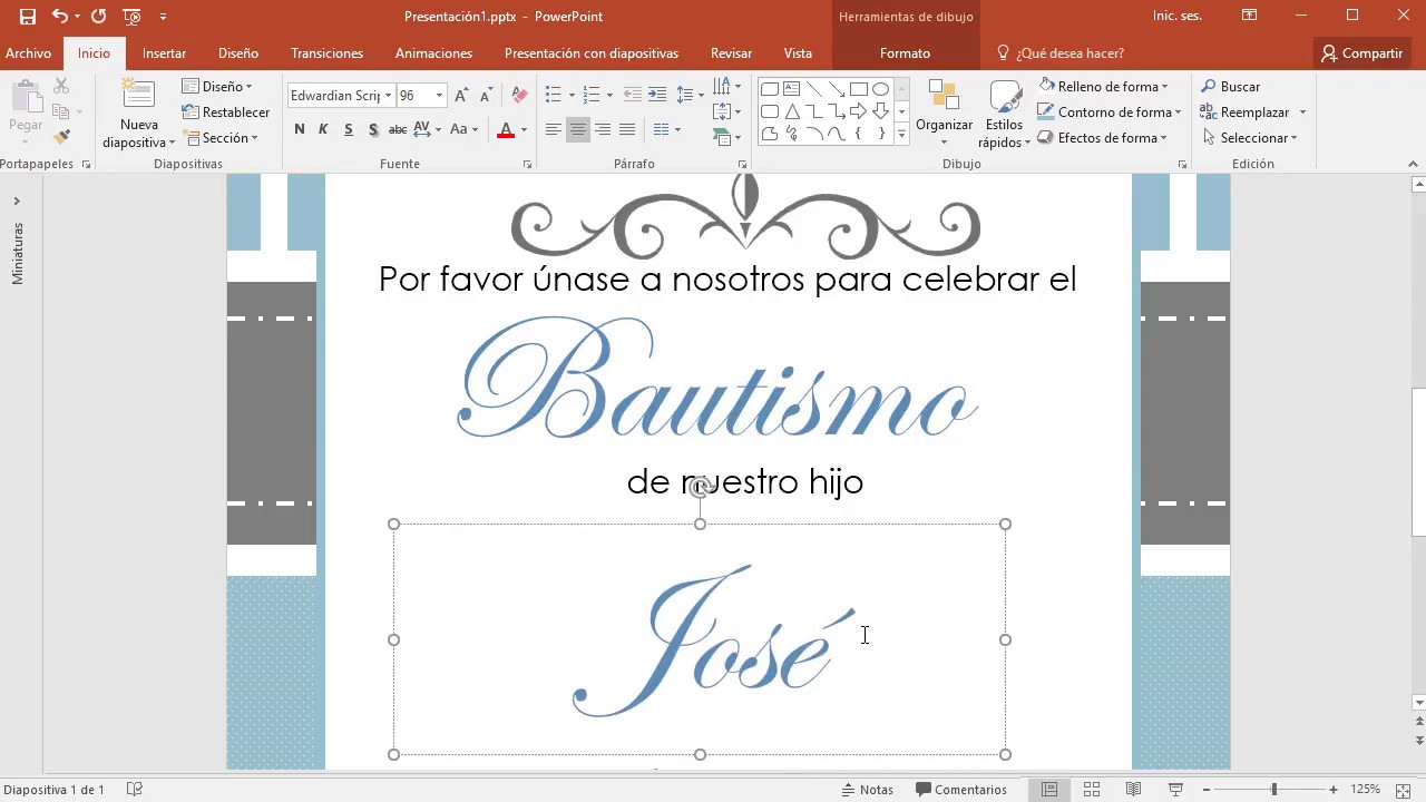 Invitacion Digital para Bautizo 13114