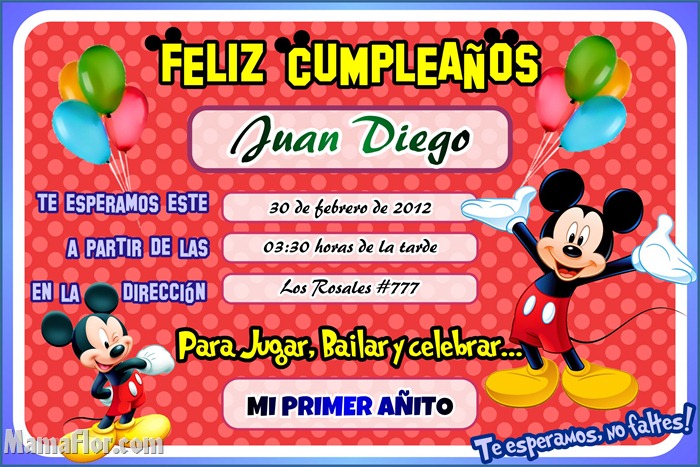 Invitacion para Fiesta Infantil 13121