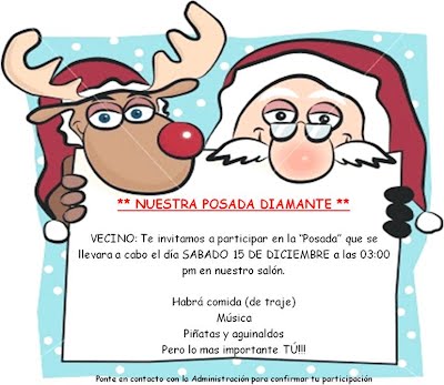 Invitacion para Posada Navidena 13144