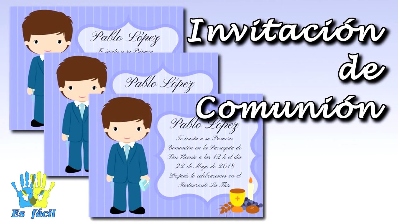 Invitacion para Primera Comunion 13147