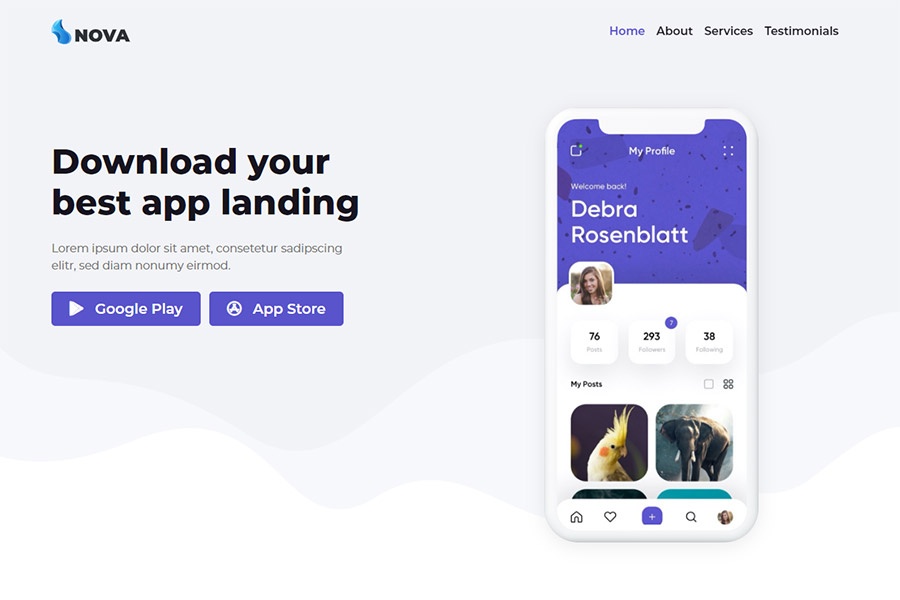 Landing Page de Una App 14944