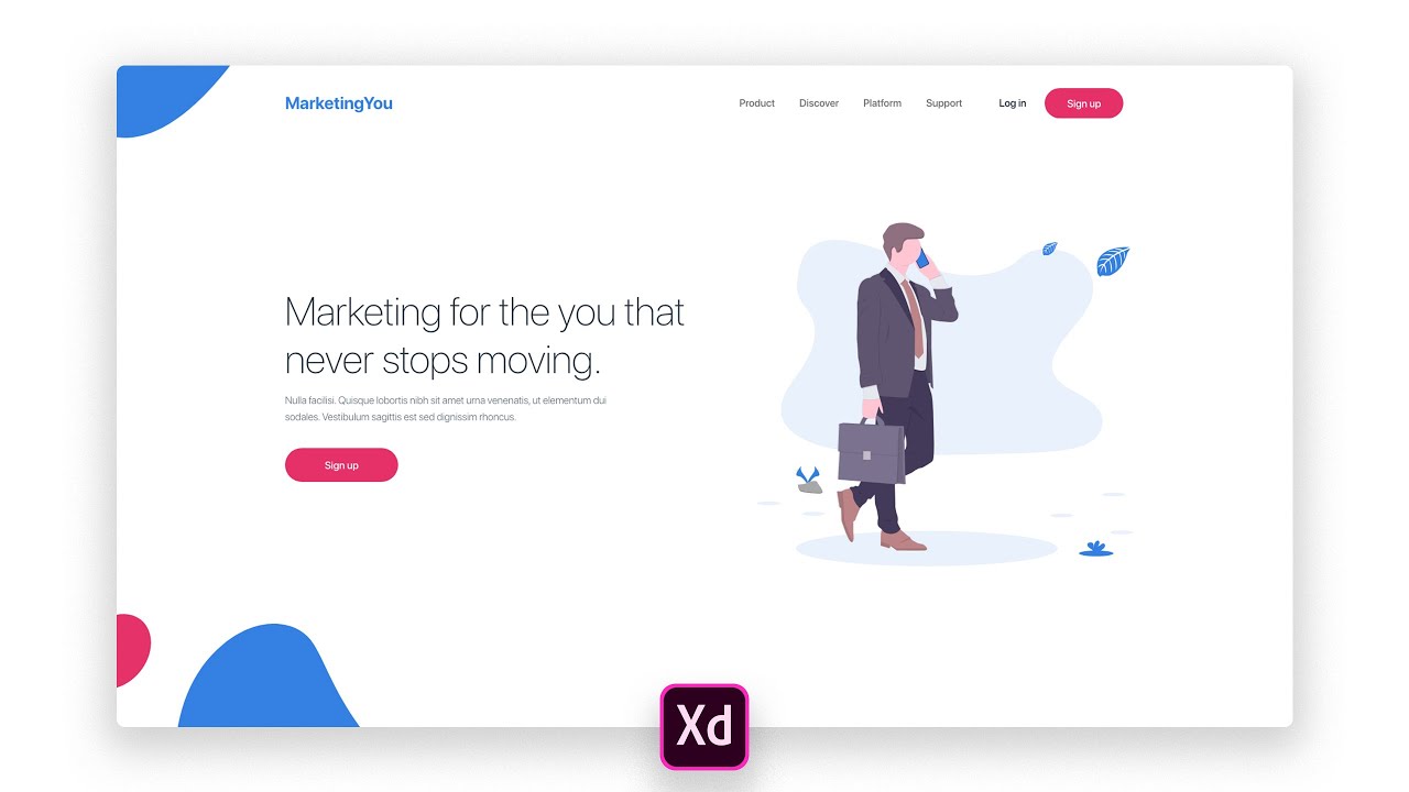 Landing Page en Adobe Xd 14946