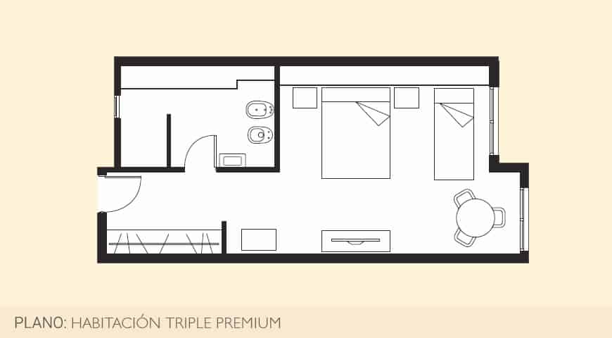 Plano de Una Habitacion 9733