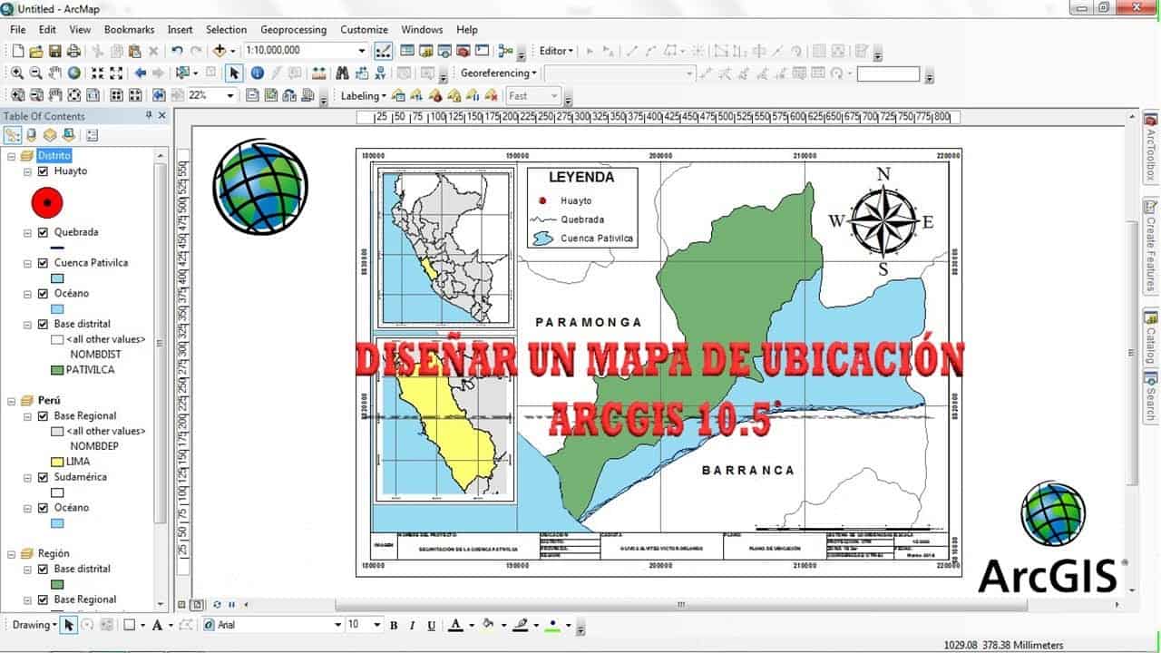 Plano en Arcgis 9756