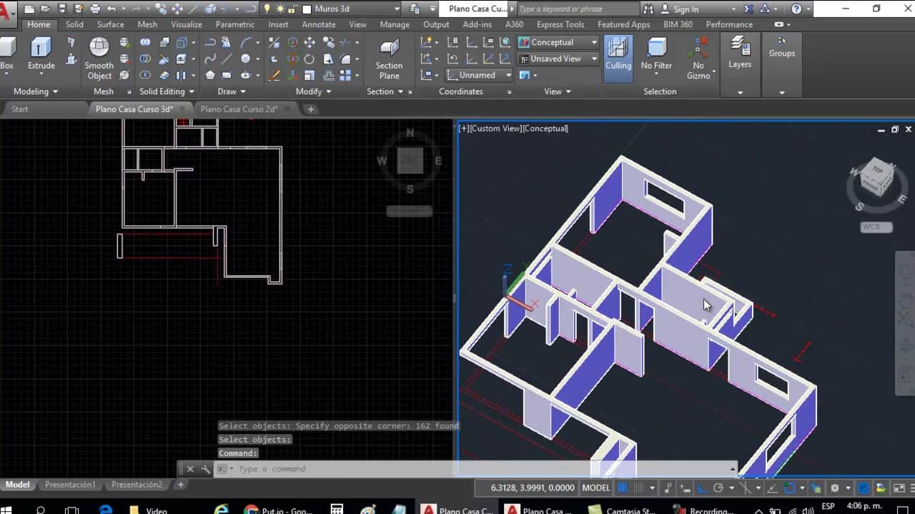 Plano en Autocad 3d 9758