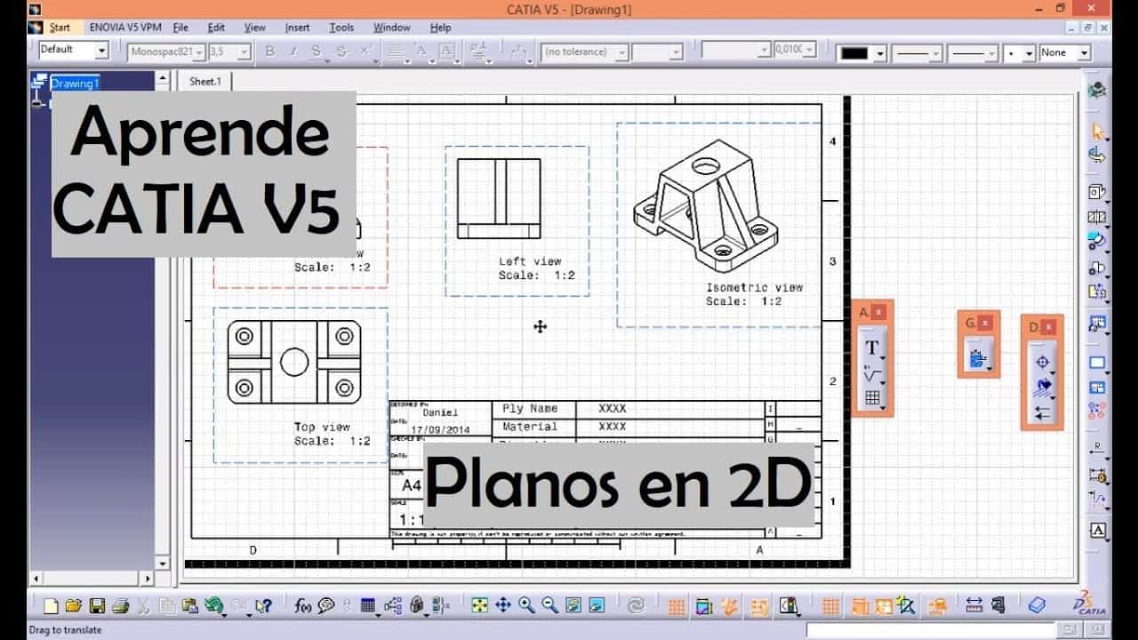 Plano en Catia 9768