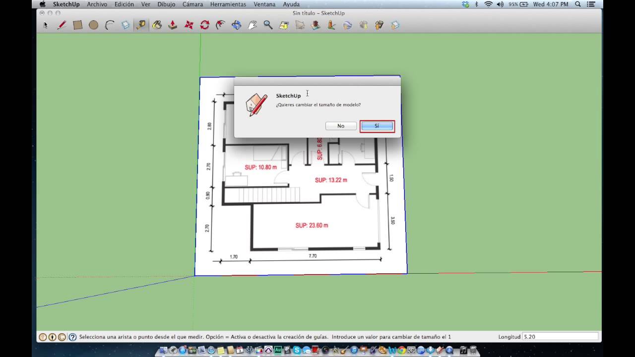 Plano en Google Sketchup 9777