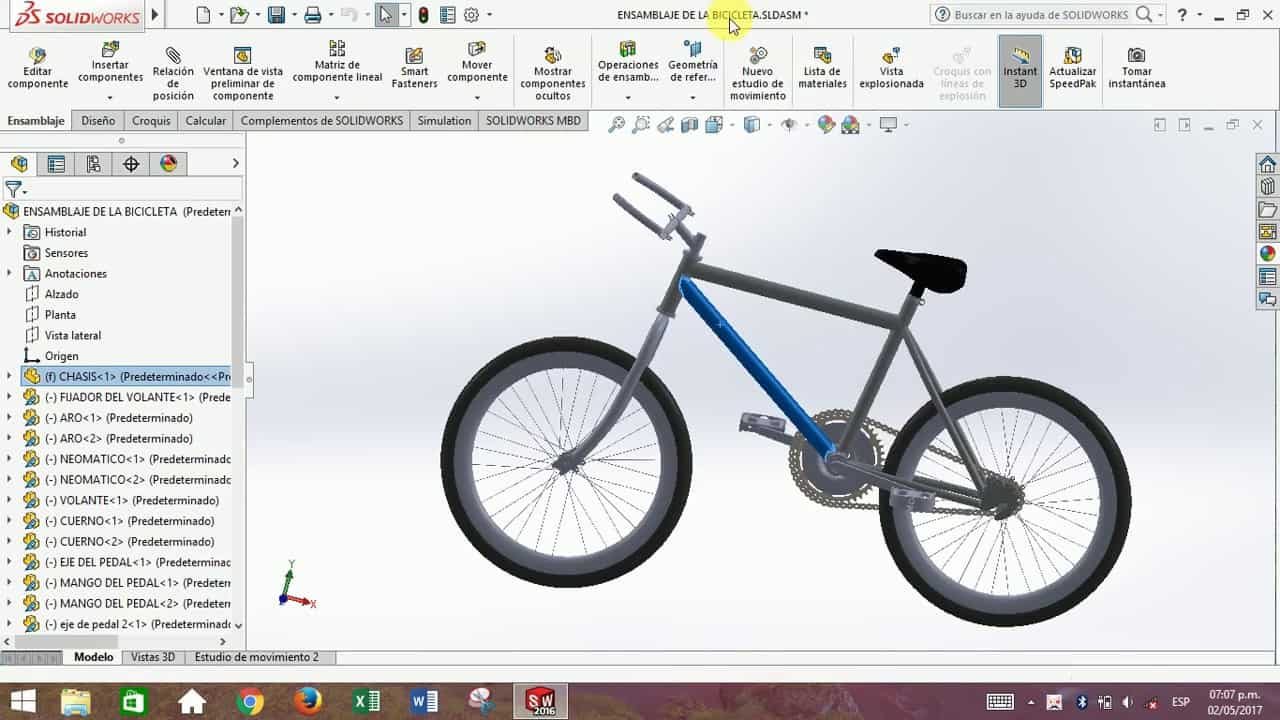 Plano para Una Bicicleta en Solidworks 9765