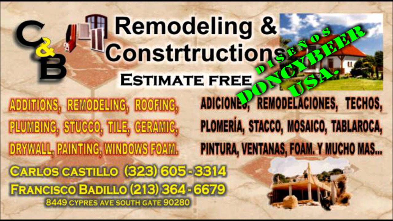 Tarjeta de Presentacion para Remodelaciones 15785