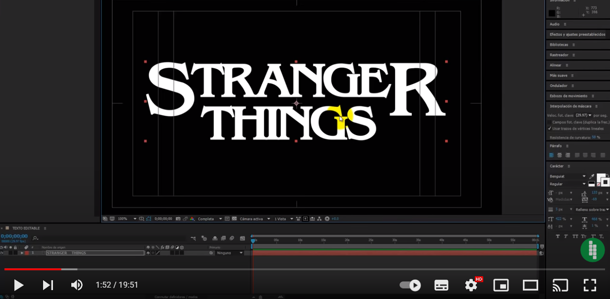 hacer intro de stranger things con tu nombre